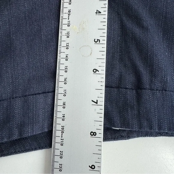 Petite Dark Wash Stretch Pants • Flare Leg Career Work Office Trouser Denim 6P - Picture 6 of 10